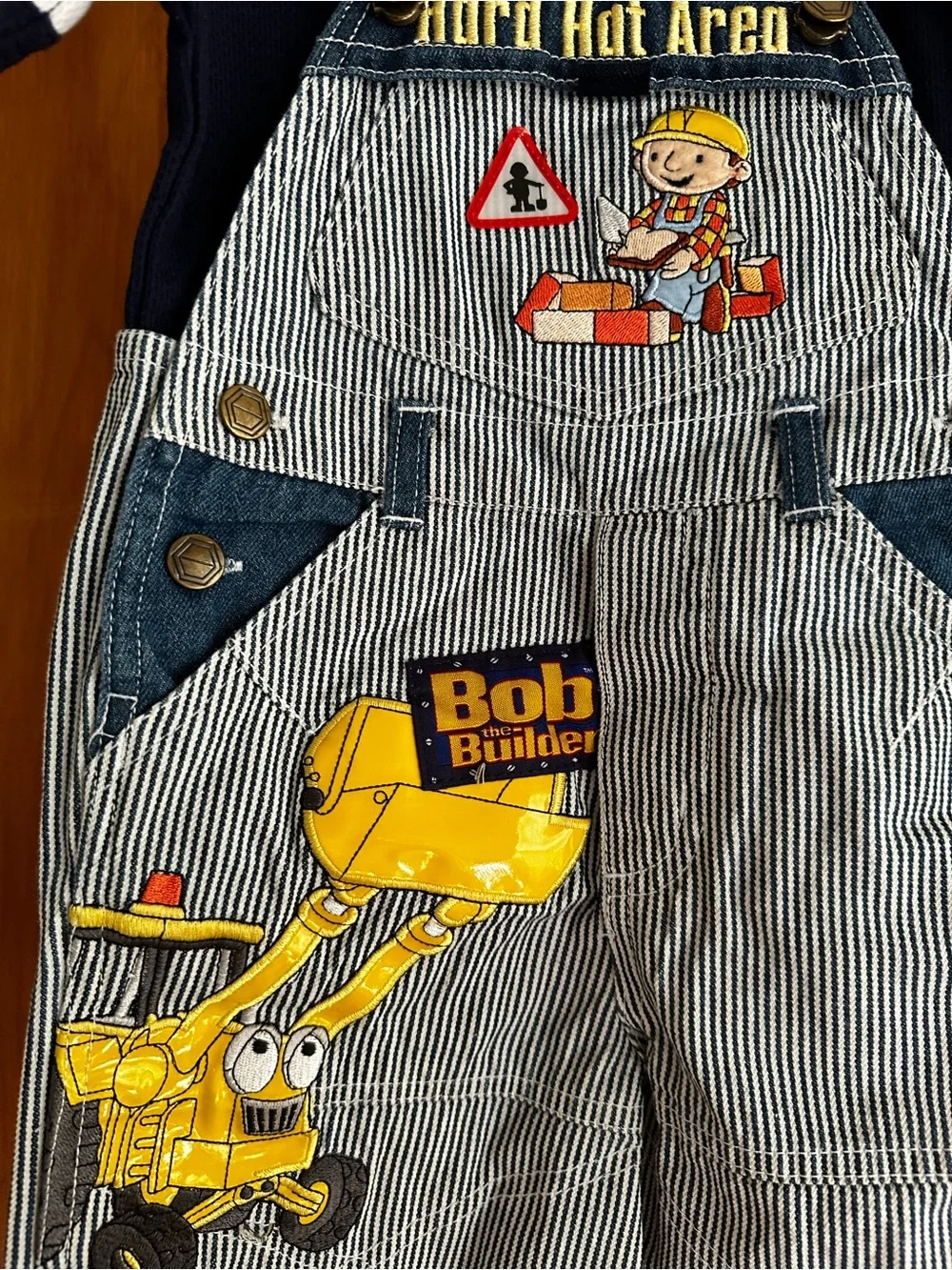 NWT Vintage Bob the Builder Hard Hat Area Overall Shorts Set 12M